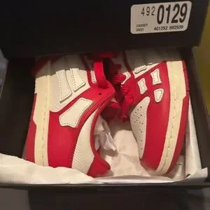Amiri MA-1 Crystal Red White Cream Sneaker Sz 10 (43) – The  AMIRI Kids Red and Cream Sneakers display picture 1